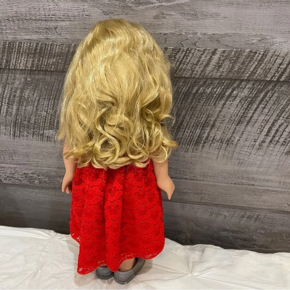 2013 Cititoy My Life 18” Doll Blond Hair Blue Eyes with Handmade Dress